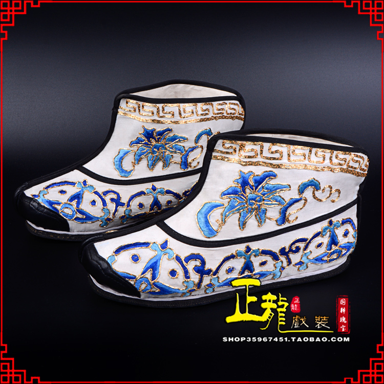 衢州三岔口武生薄底 手绣绣花快靴