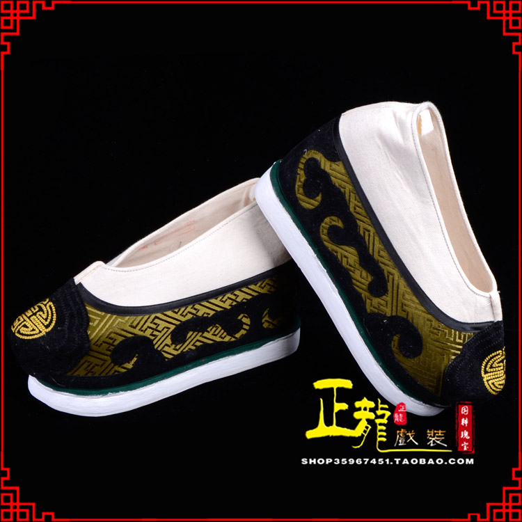 衢州戏鞋方口鞋老生鞋老旦鞋三义斋纸底内高福字履